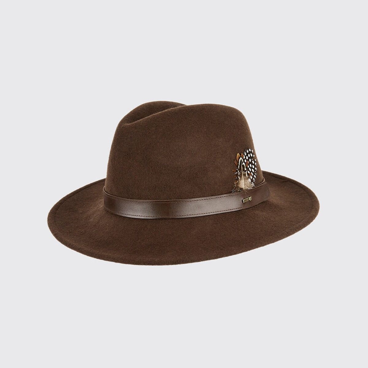 Gallagher filt hat m. fjer, bourbon - 59 (large)