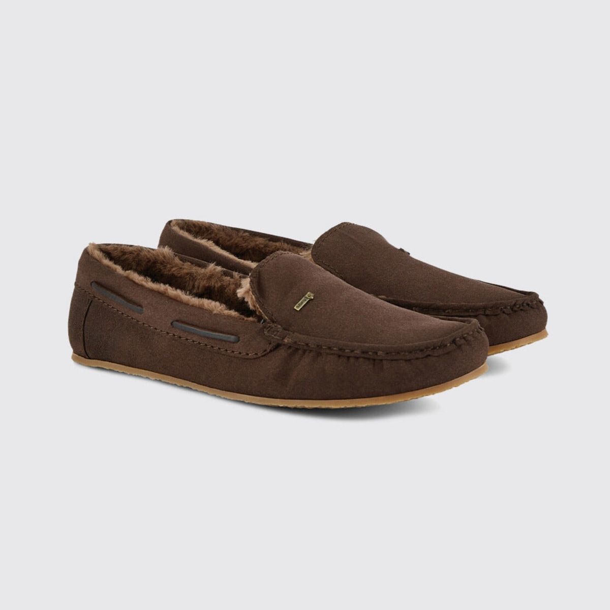 Ventry Moccasin Brown Slipper sutsko, ruskind, cigarbrun - 44