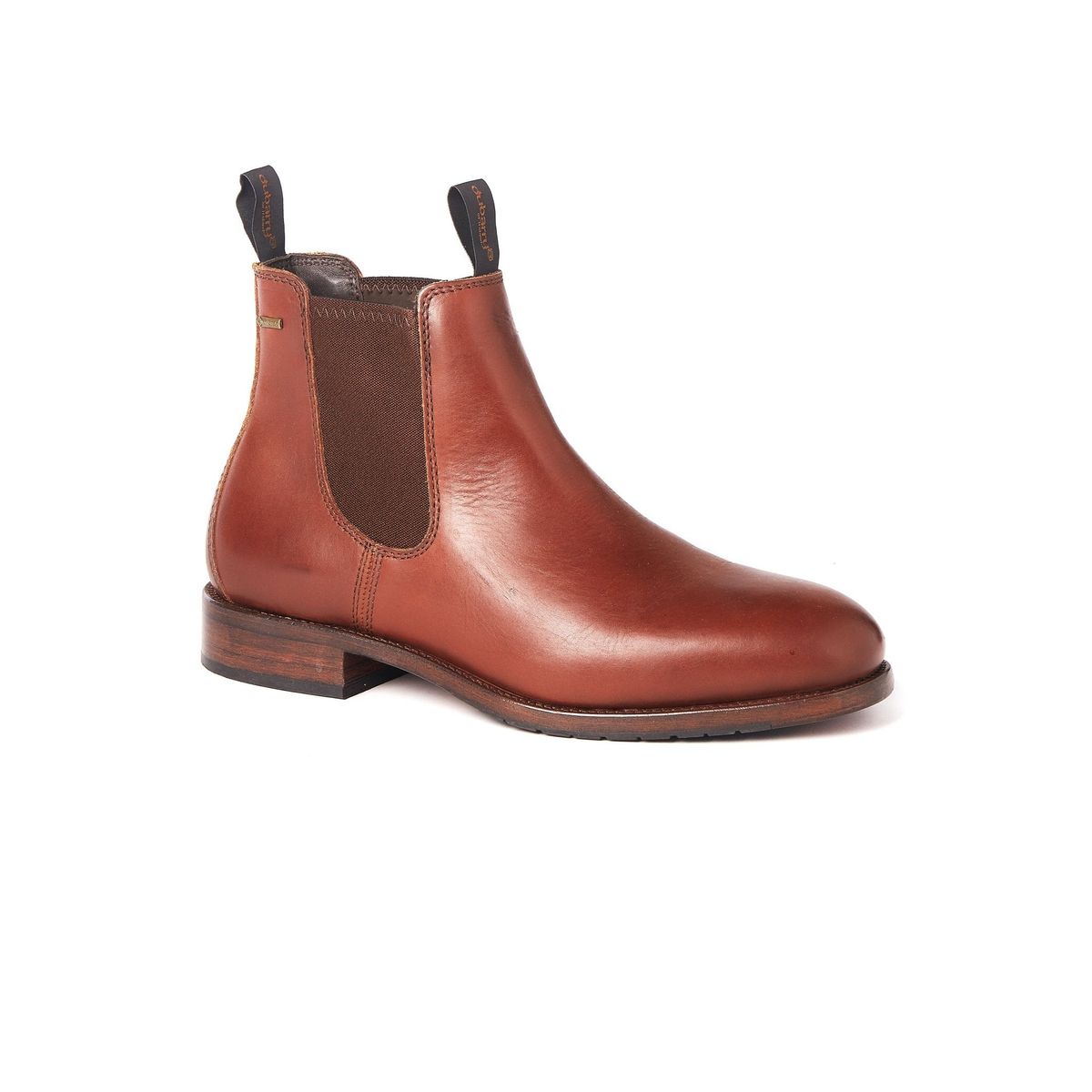 Kerry mens chelsea støvle læder, Chestnut - 46