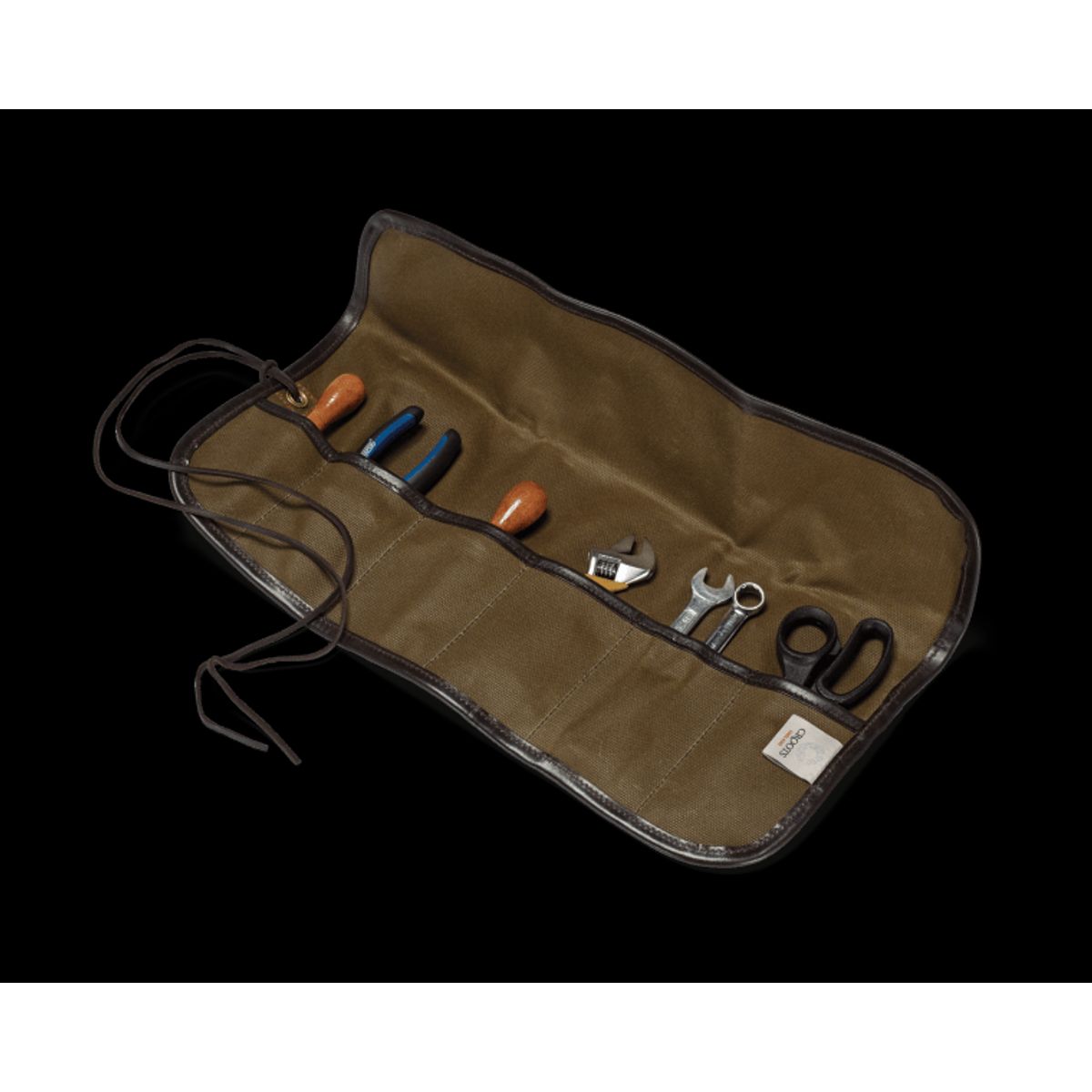 CROOTS Vintage Tool Roll, kanvas, oliven