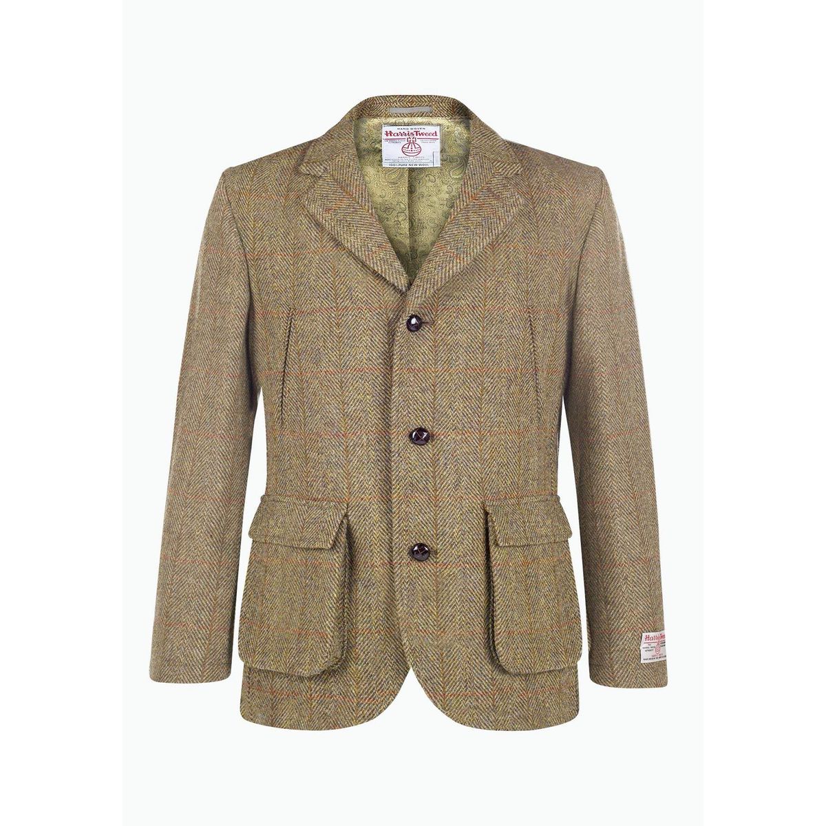 Callum Utility Jacket Harris Tweed, mustard herringbone - 52 UK (62 EU)