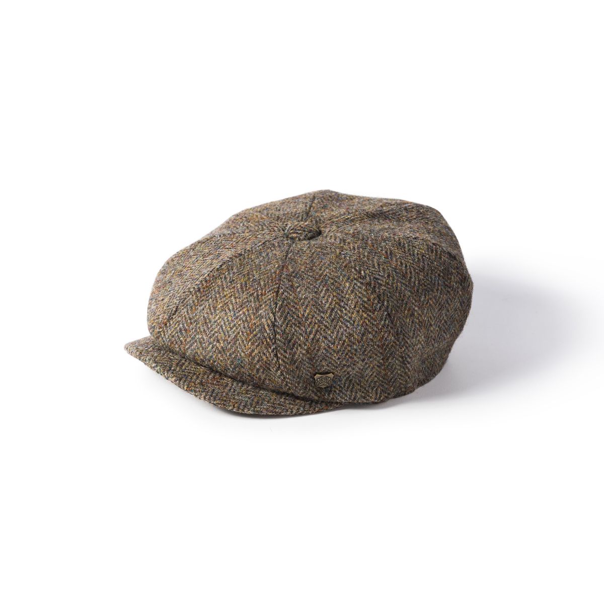 Carloway Harris Tweed Bakerboy Hat - brun - 57 cm