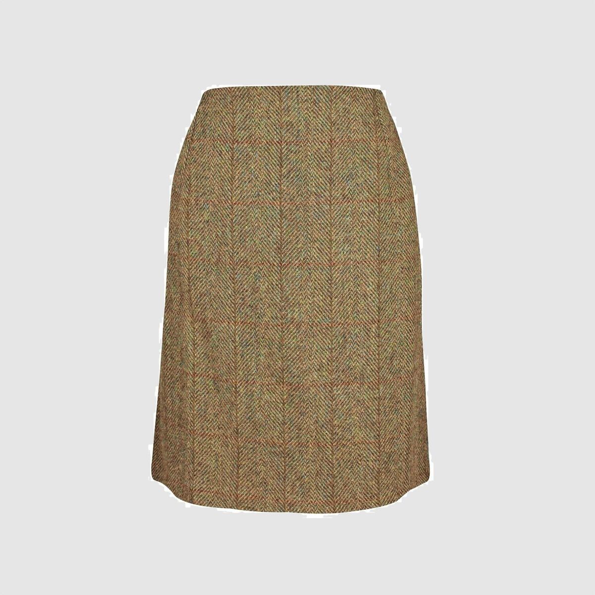 Effie Skirt nederdel Harris Tweed, mustard herringbone - 14 (L)