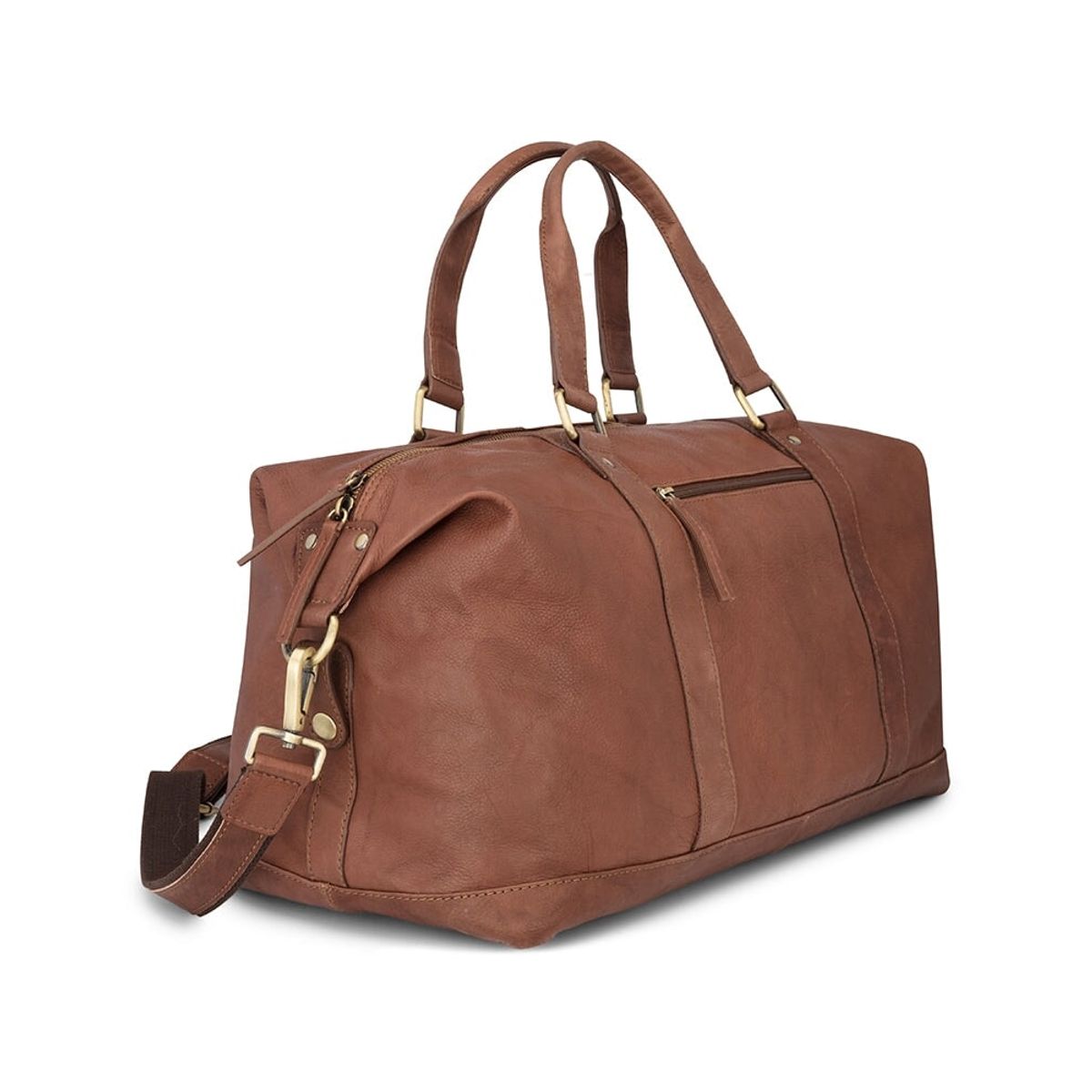 Monarch Leather Carryon Duffle rejsetaske, hasselnød brun