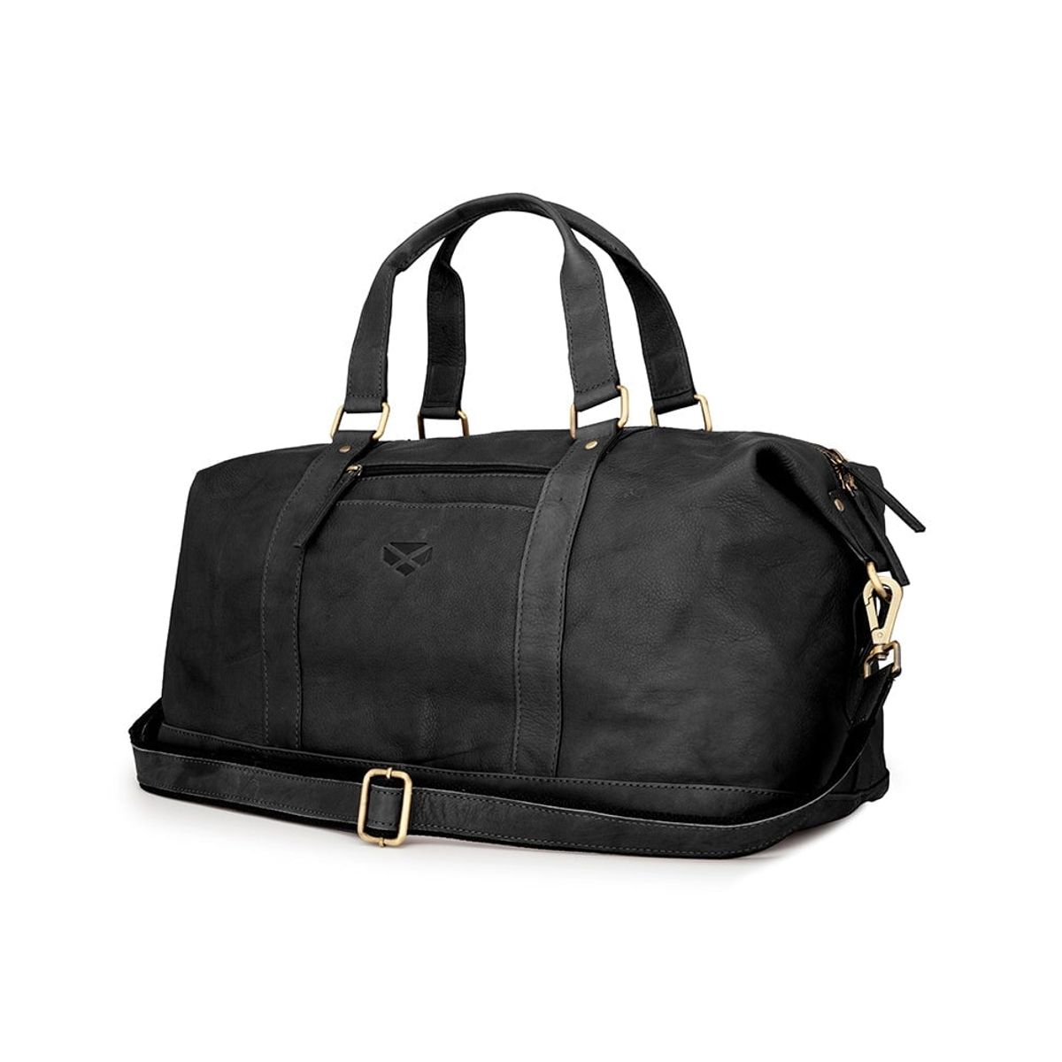 Monarch Leather Carryon Duffle rejsetaske, sort