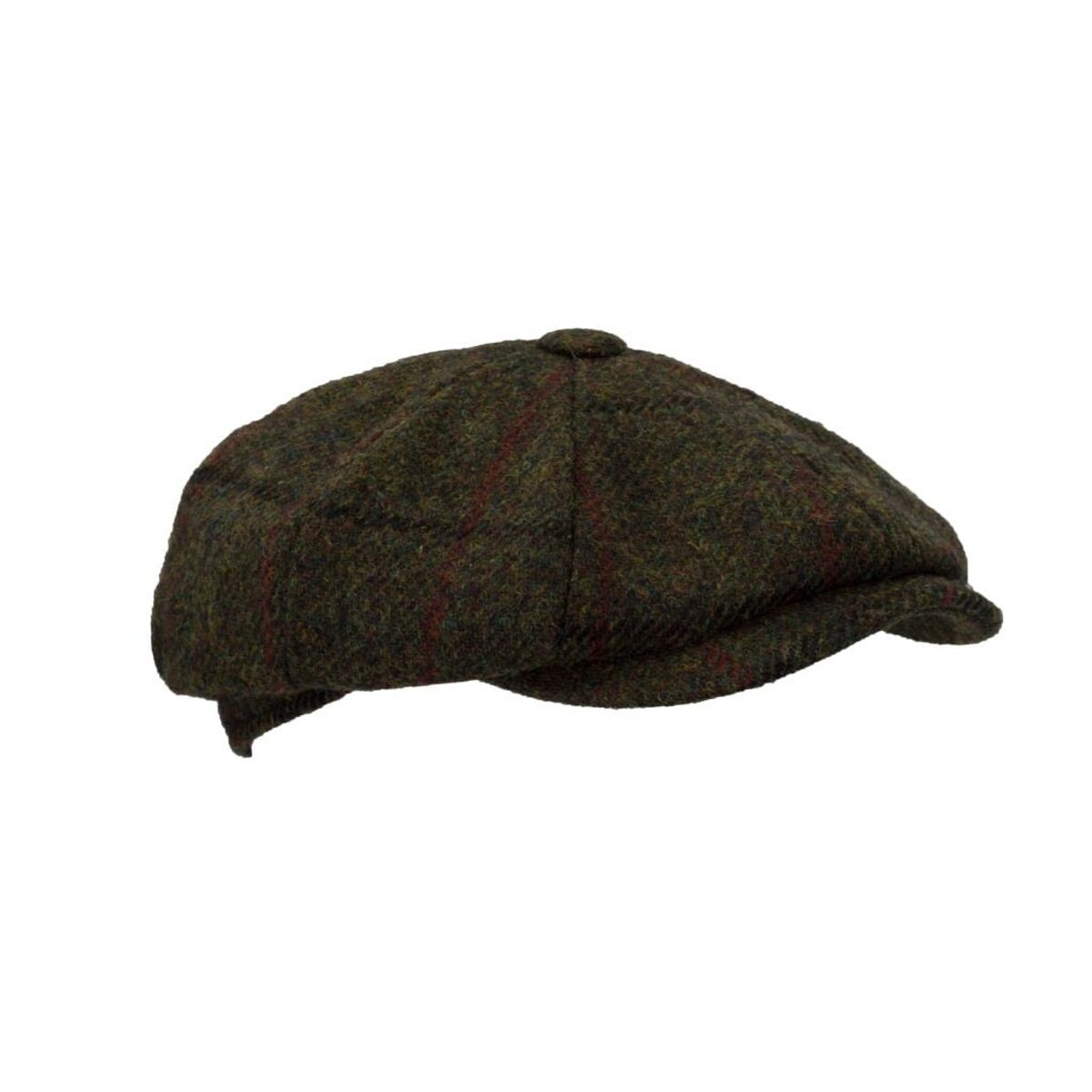 Thomas Harris Tweed Bakerboy hat, jægergrøn - M - 58 cm