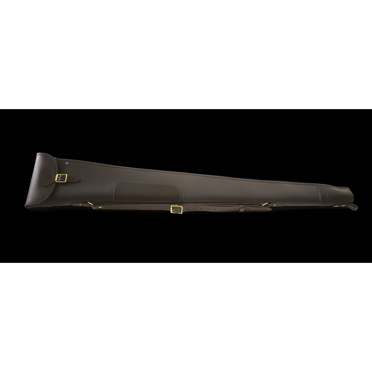 CROOTS Byland Shotgun Slip zip/flap, læder, dark havana - 32"