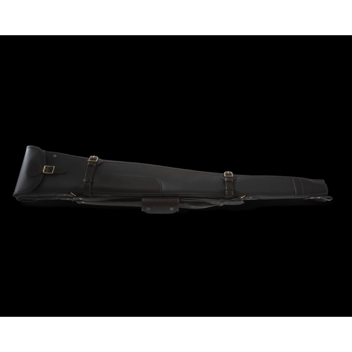 CROOTS Byland Double Shotgun Slip, læder, dark havana - 30"