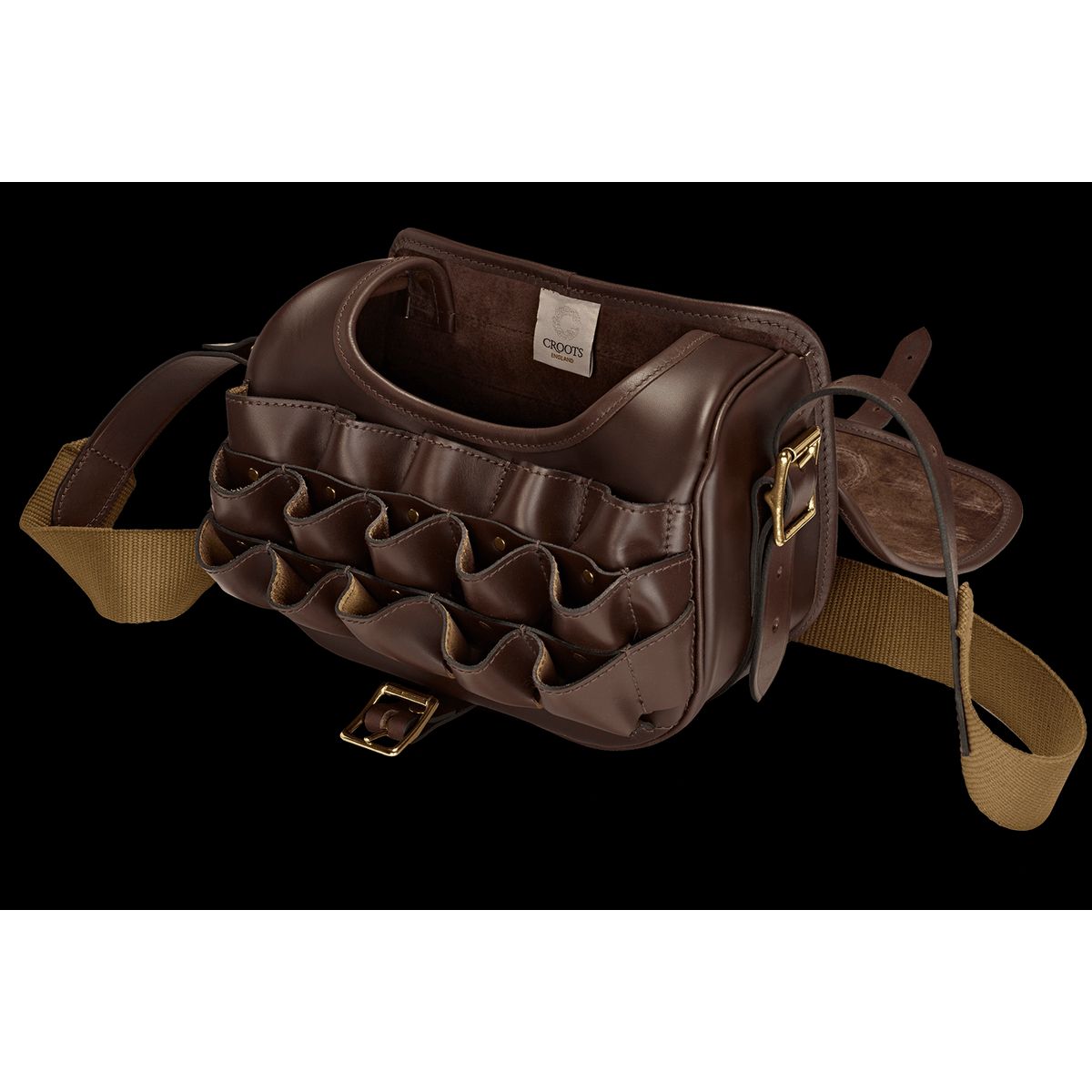 CROOTS Byland Loaders Bag, læder, oxblood