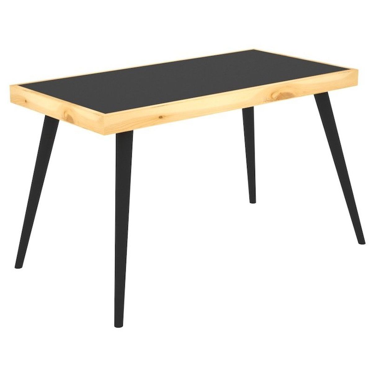 Trendy skrivebord med sort bordplade 120x65x72 cm