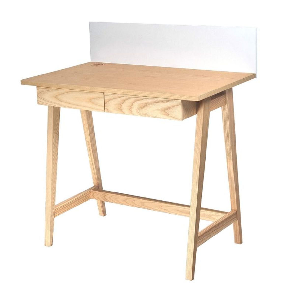 Skrivebord i asketræ og MDF 85/110x50x75 cm Flere størrelser - 110x50x75 cm