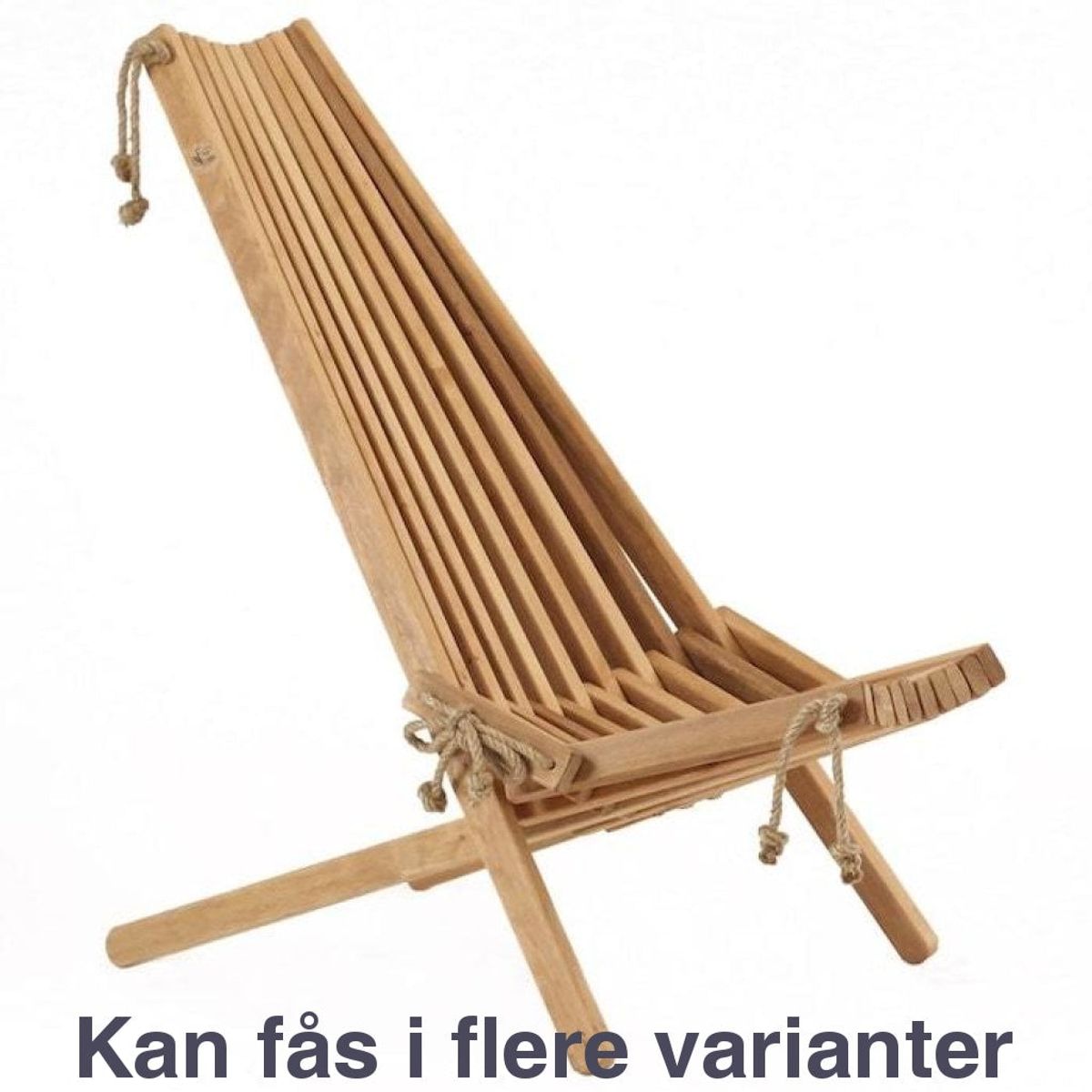 EcoChair Loungestol uden pude - Fyrretræ - Hvid olieret