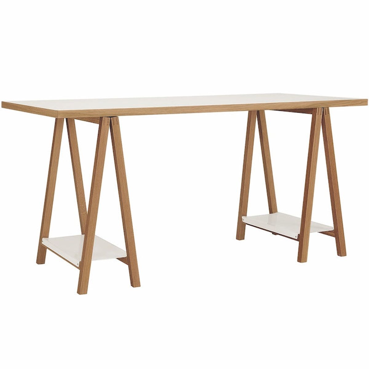 Woodman Highbury skrivebord i egetræ 160x75x77 cm