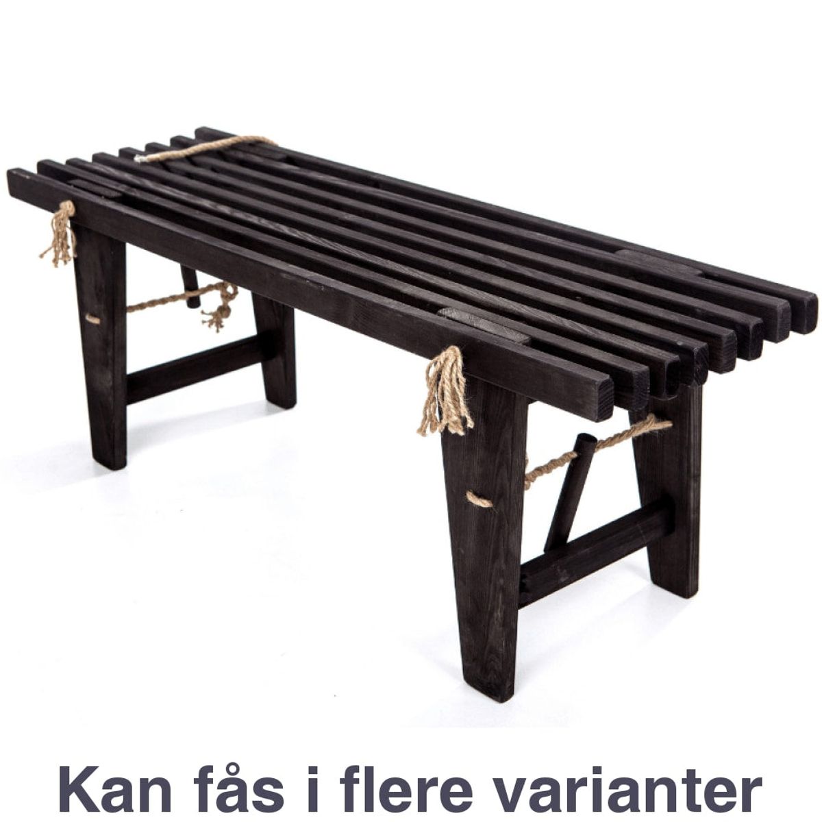 EcoFurn havebænk 120 cm i træ - Grå asketræ