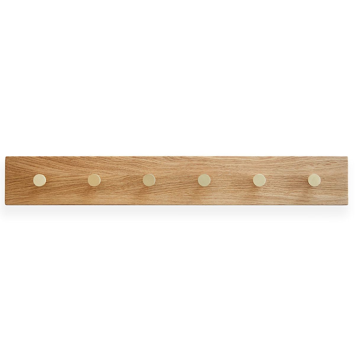 MOUD Home OAK Knagerække m. messing knager 70 cm - egetræ