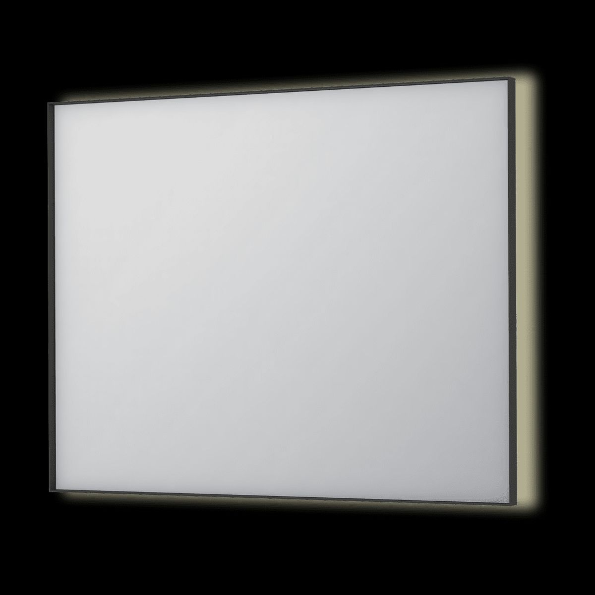 SP32 spejl med indirekte LED - 100x4x80 - mat sort