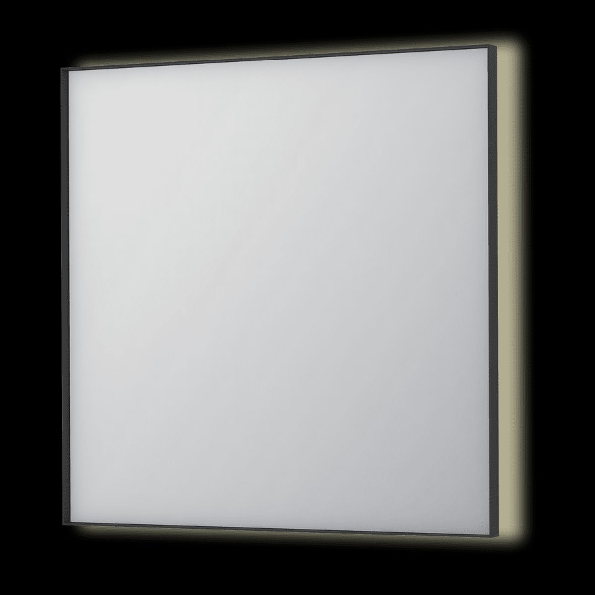 SP32 spejl med indirekte LED - 80x4x80 - mat sort