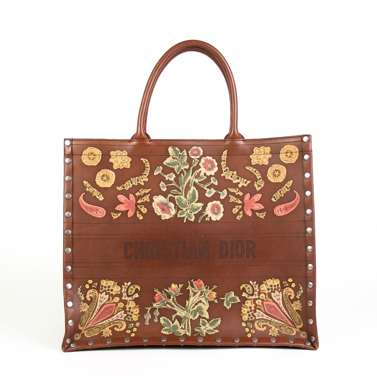 Christian Dior 2021 Leather Floral Book Tote