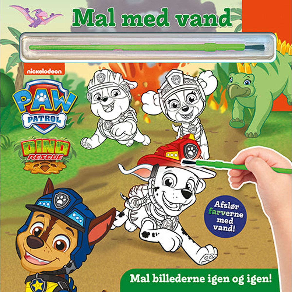 Mal med vand - Paw Patrol dinoer