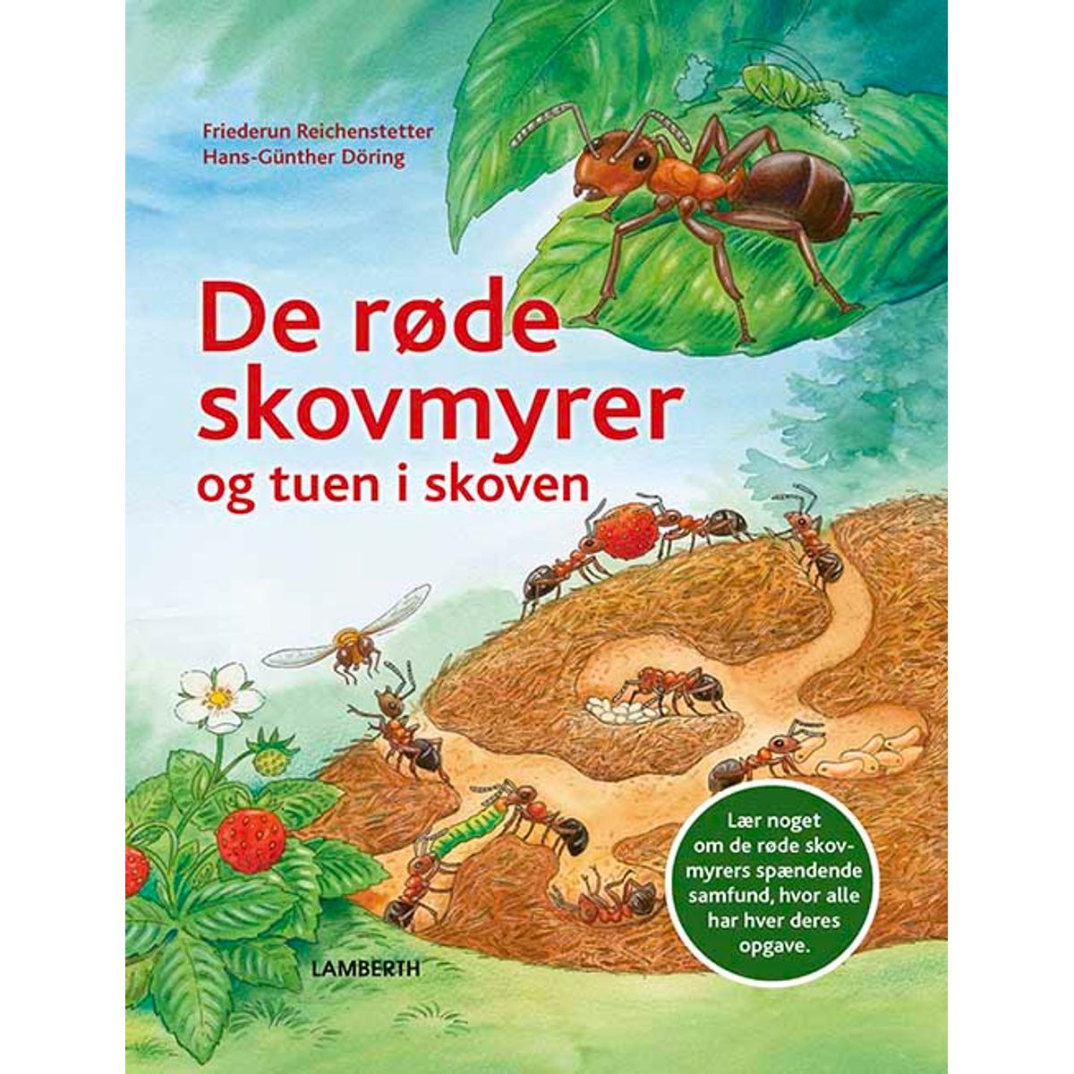 De røde skovmyrer og tuen i skoven