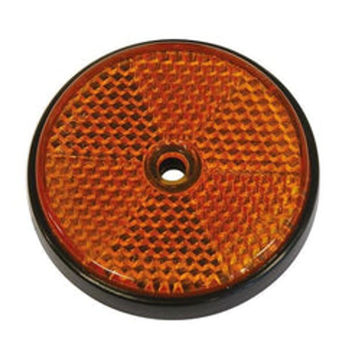 Refleks rund 70mm orange 2 stk