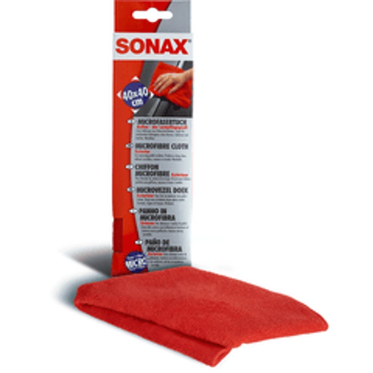 SONAX Microfiber Klud Exteriør Rød