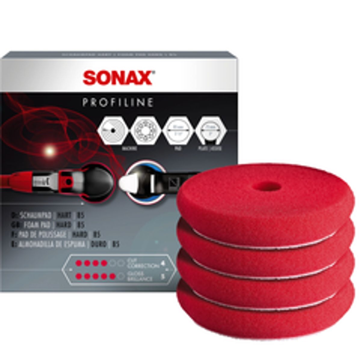 SONAX PROFILINE Foam Polerskive Rød