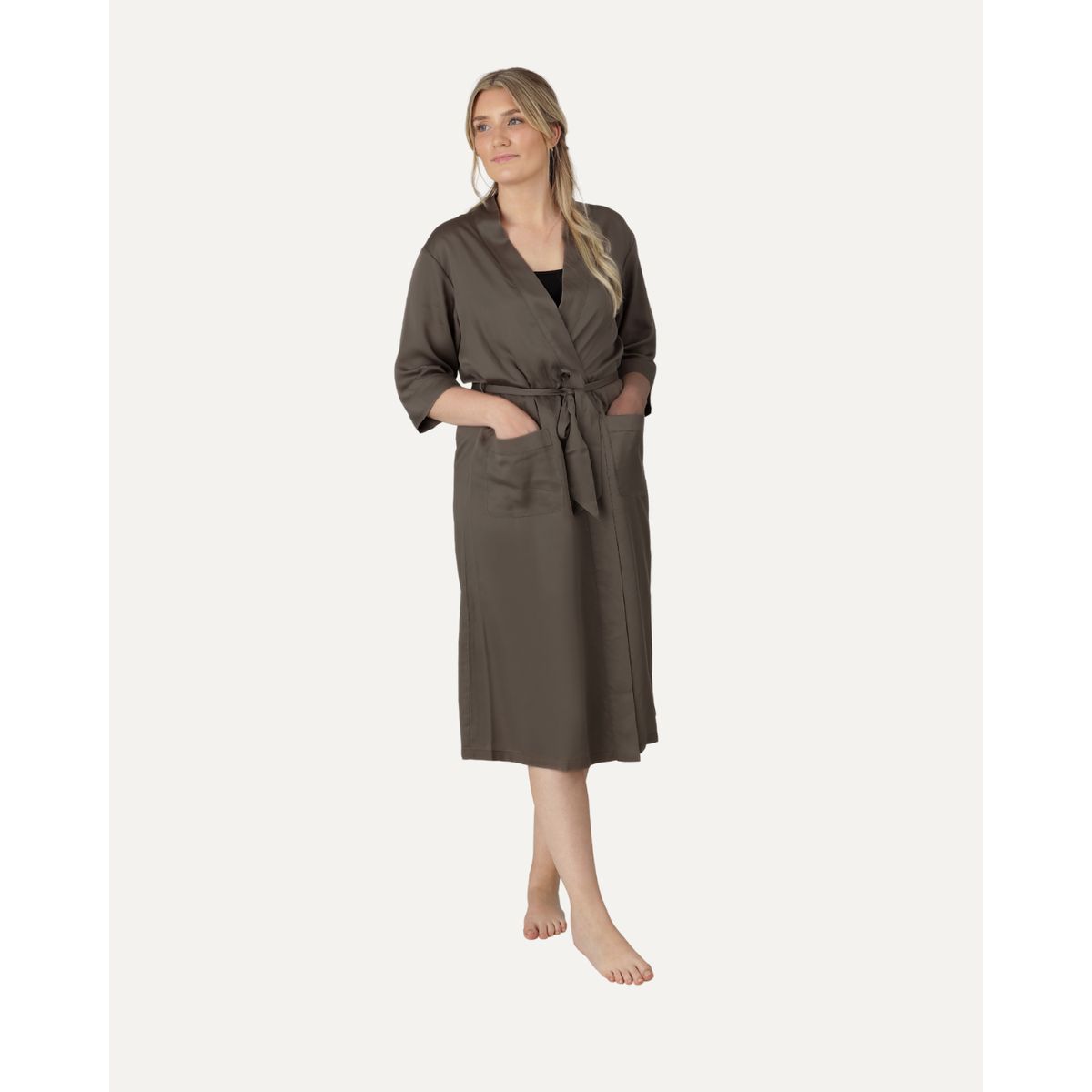 Bambus kimono | Lang damemodel | Taupe | L