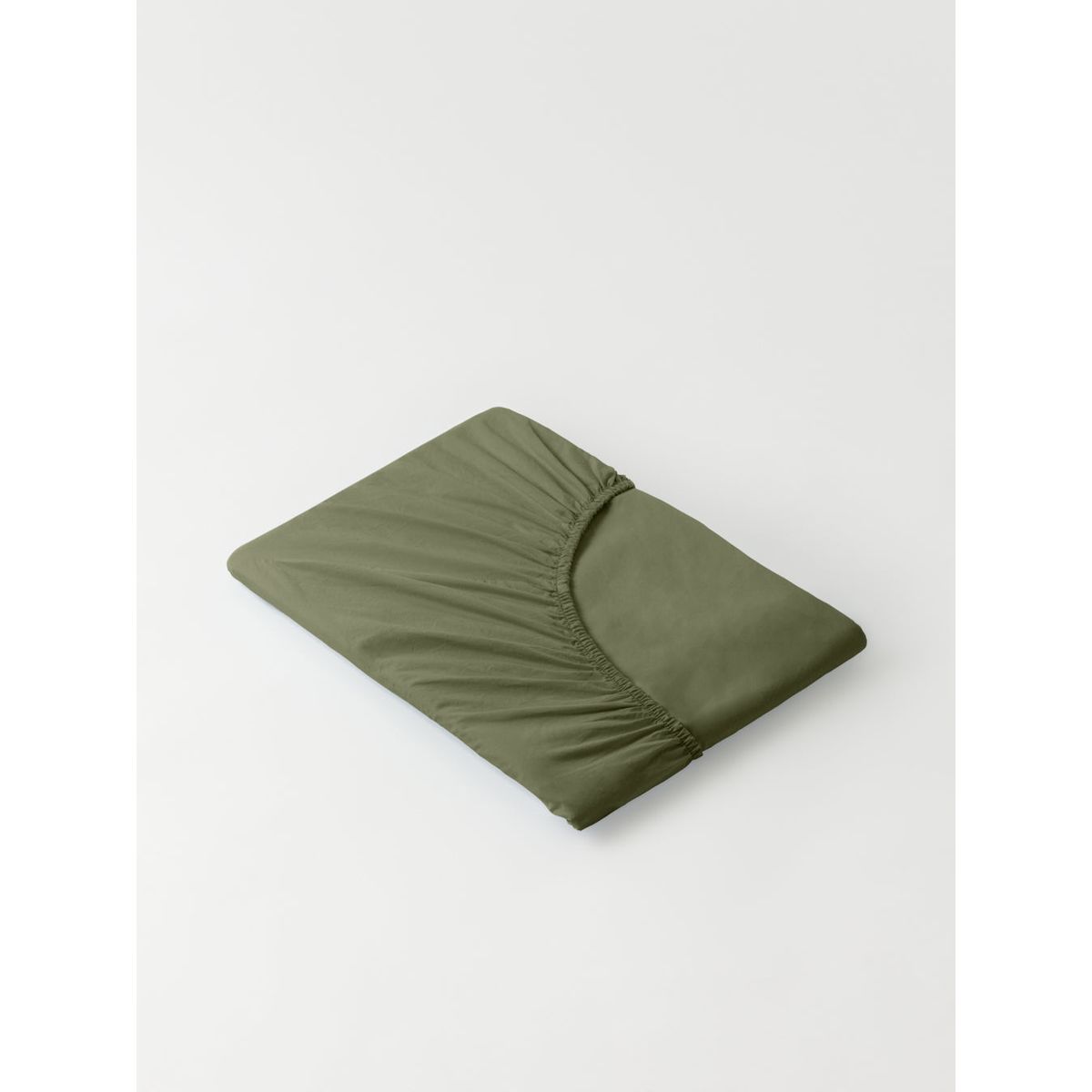 DAWN Faconlagen (160x200x35) - Olive - 100% økologisk bomuld - Army grønt