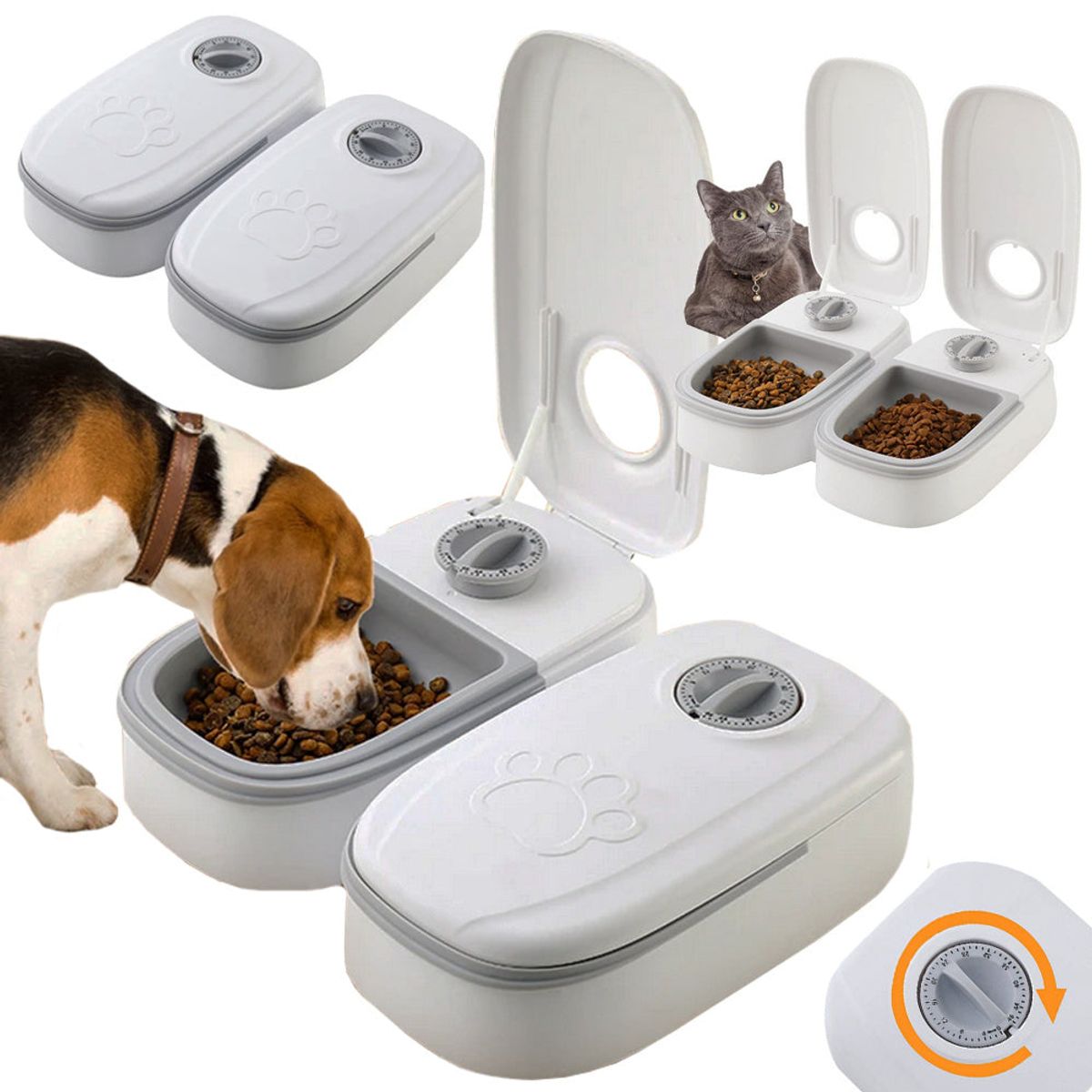 Automatisk Foderdispenser med Timer til Hund og Kat - WeDoBetter.dk