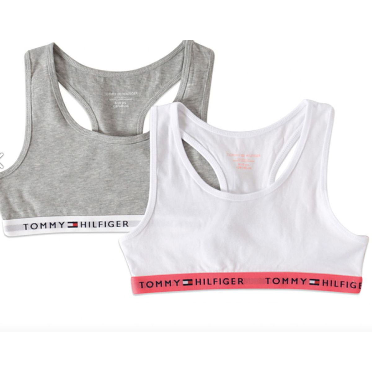 Tommy Hilfiger 2-Pak Bralette White/Grey - Legekammeraten.dk