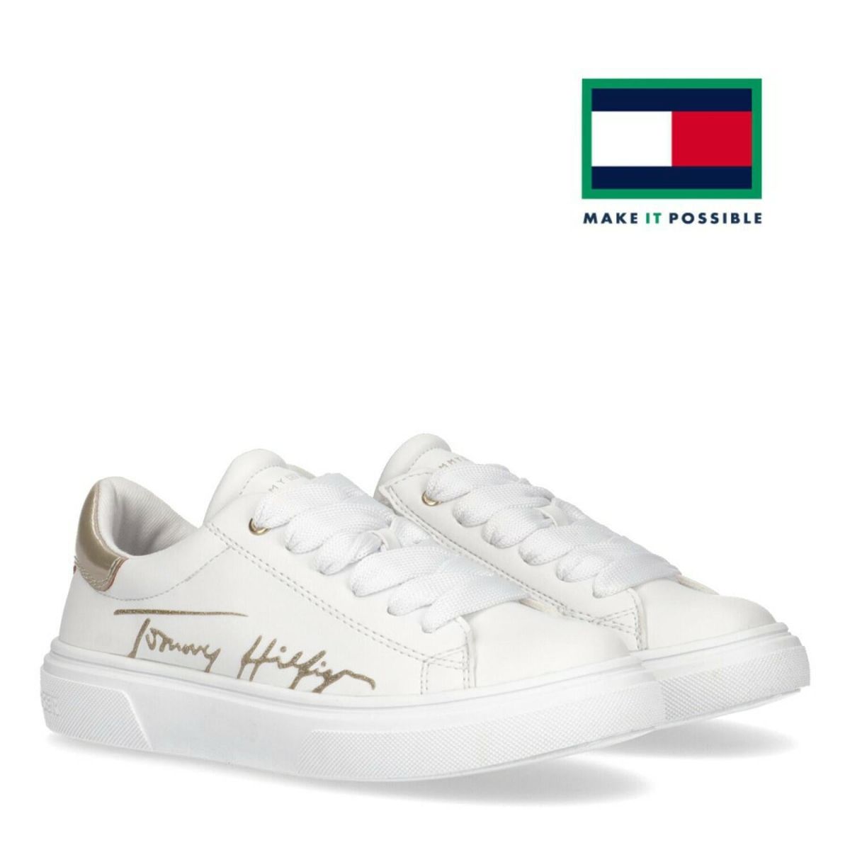 Tommy Hilfiger Sko White/Platinum - Børnesko - Legekammeraten.dk