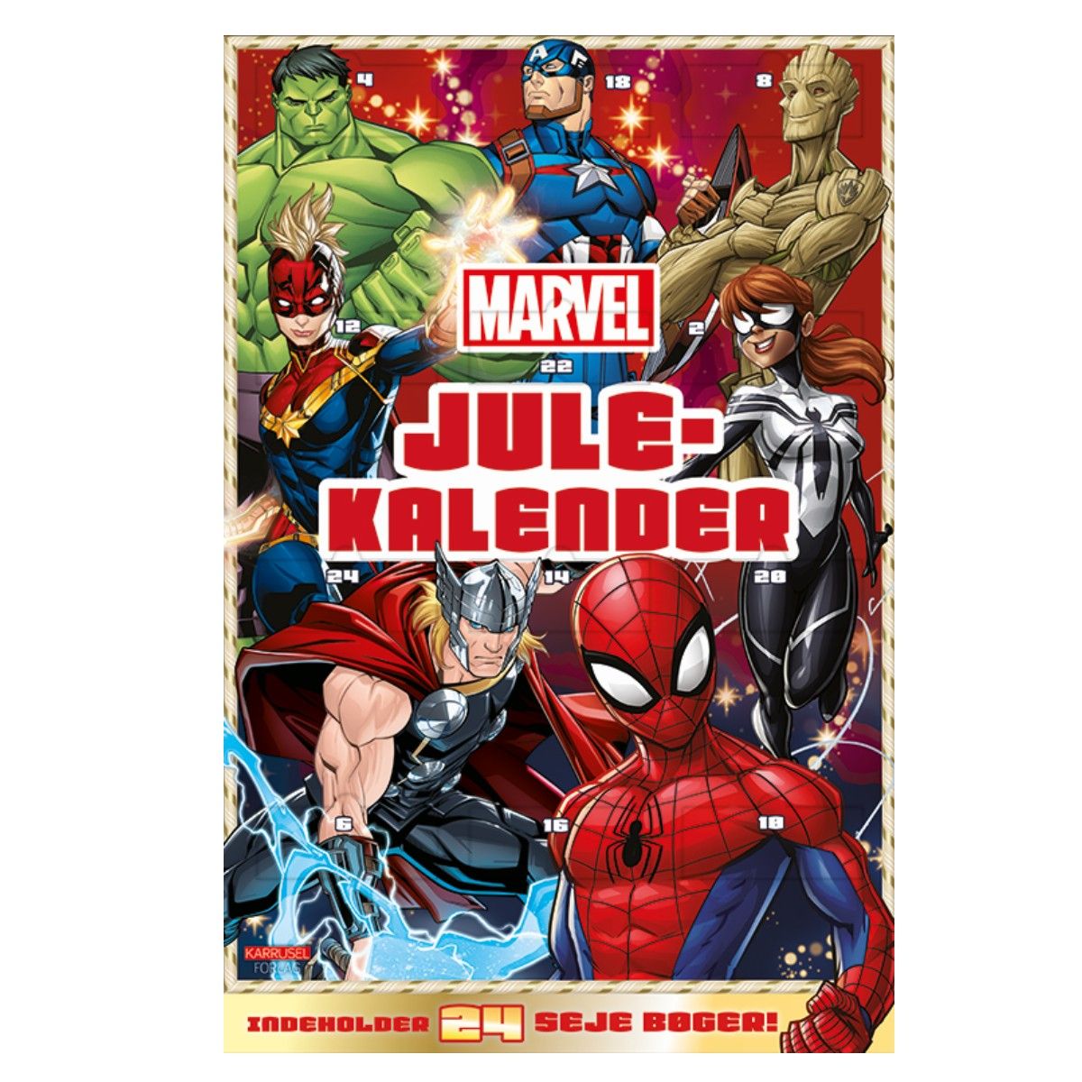 Marvel Julekalenderbog - 24 Seje Bøger - julekalenderbog - Legekammeraten.dk