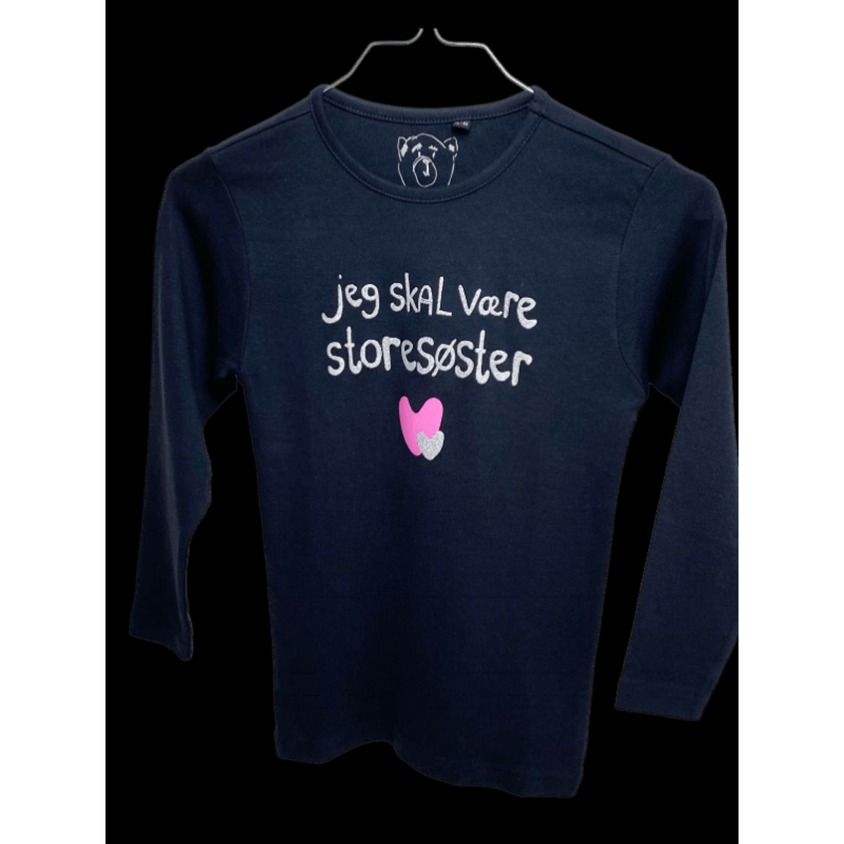 Jeg Skal Være Storesøster T-Shirt L/S, Dark Navy - Legekammeraten.dk