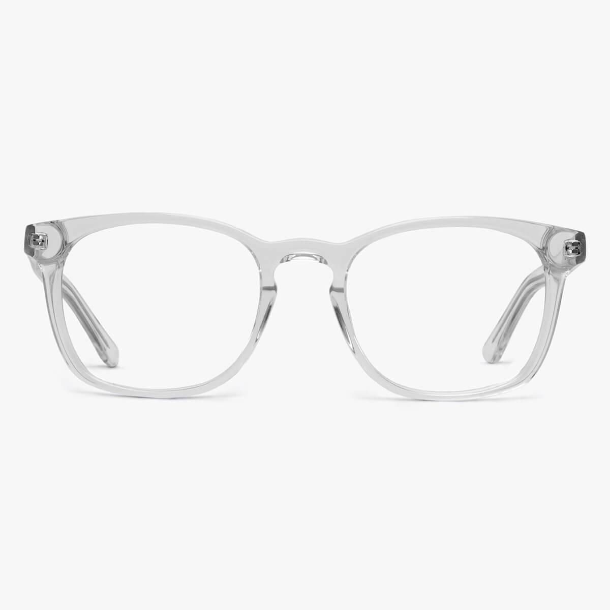 Blue light briller +1 -Women's Bornholm Crystal White - Luxreaders