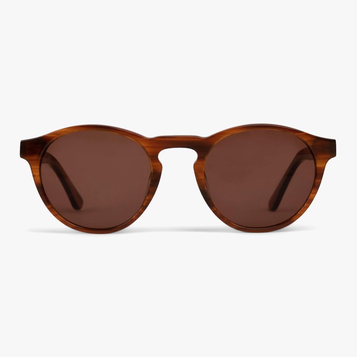 Solbriller +3.5 -Women's Trondheim Shiny Walnut - Luxreaders