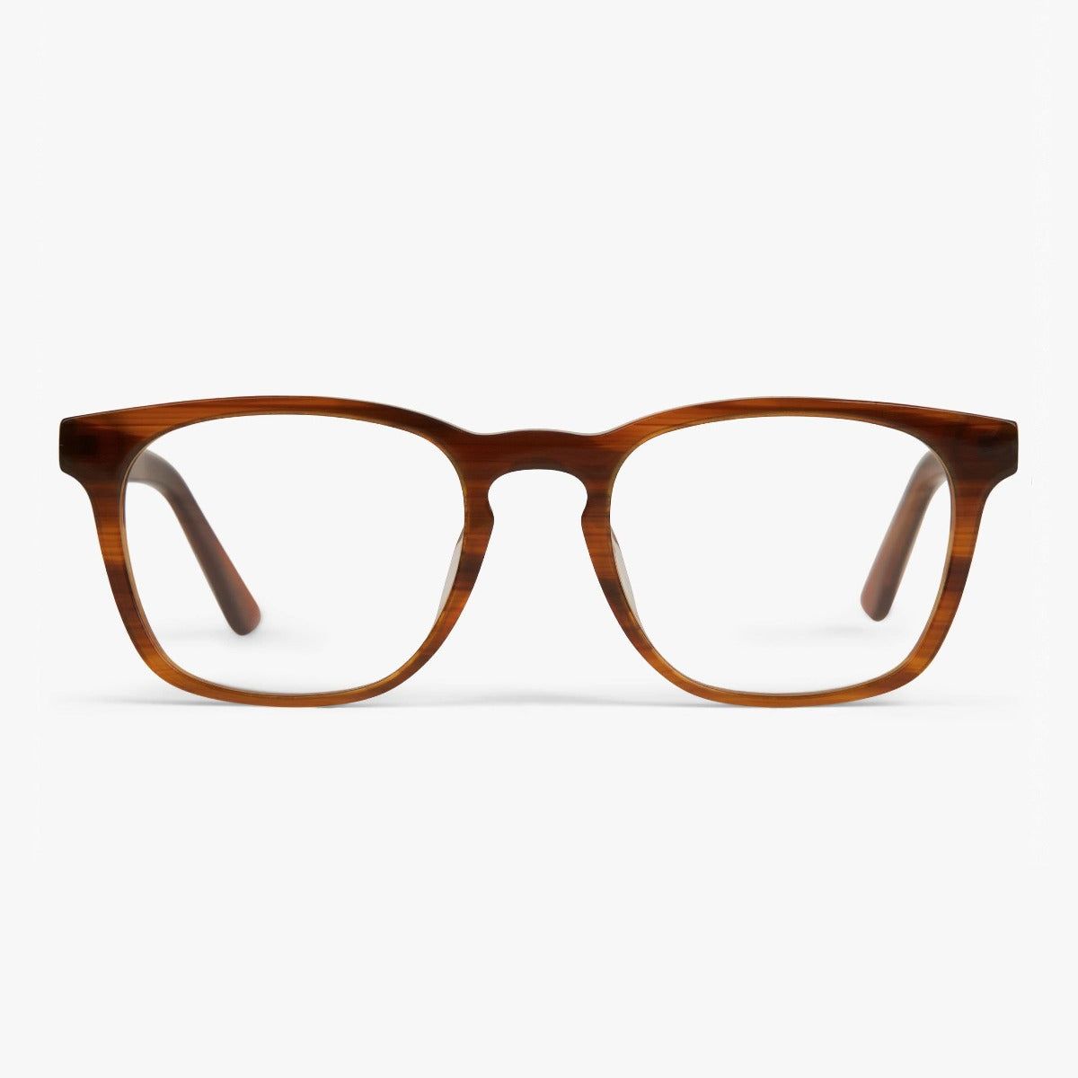 Blue light briller +3 -Bornholm Shiny Walnut - Luxreaders