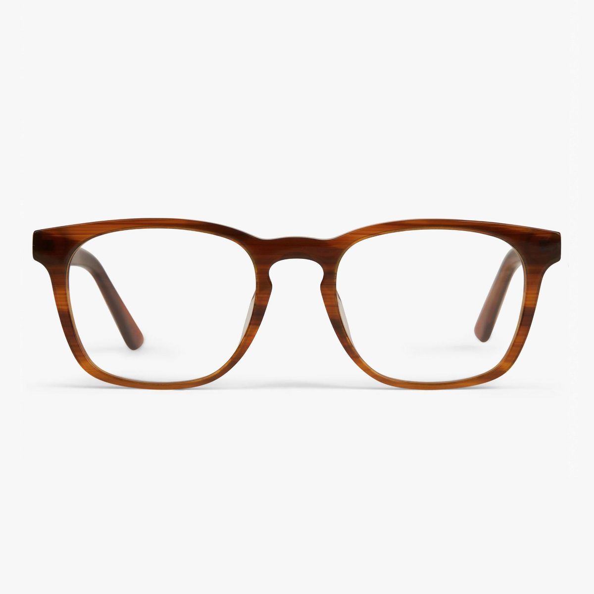 Blue light briller +1 -Women's Bornholm Shiny Walnut - Luxreaders