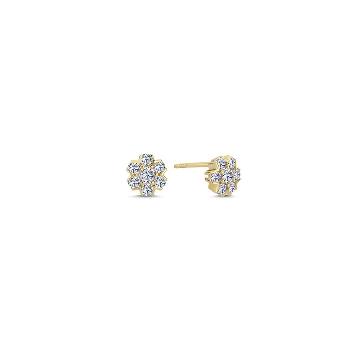 Nuran - Fleur ørestikker 14 kt.guld m. diamanter 0,58 ct. i alt