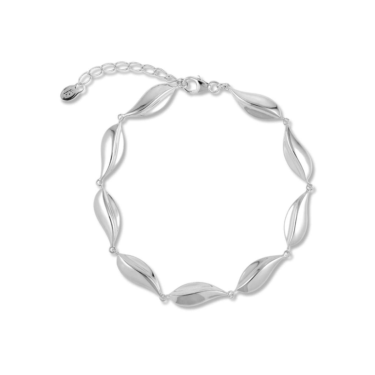 Vibholm Sølv - Armbånd m. blade, 18,5+3 cm Rhodineret sterlingsølv