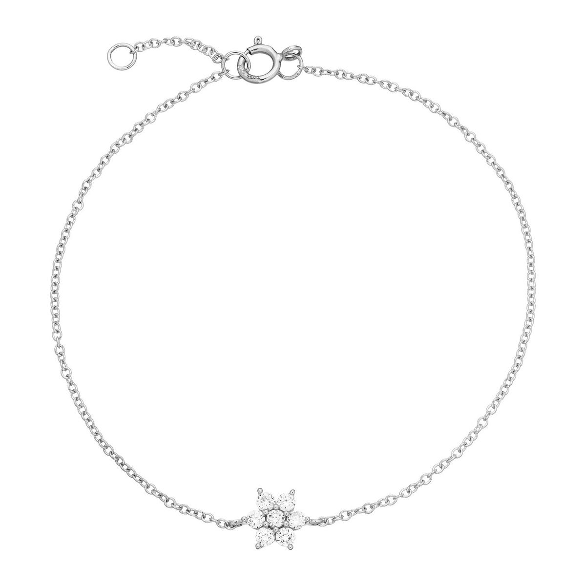 Aveny LUXURY - Fleur armbånd, 0,24 ct. w/si 14 kt. hvidguld