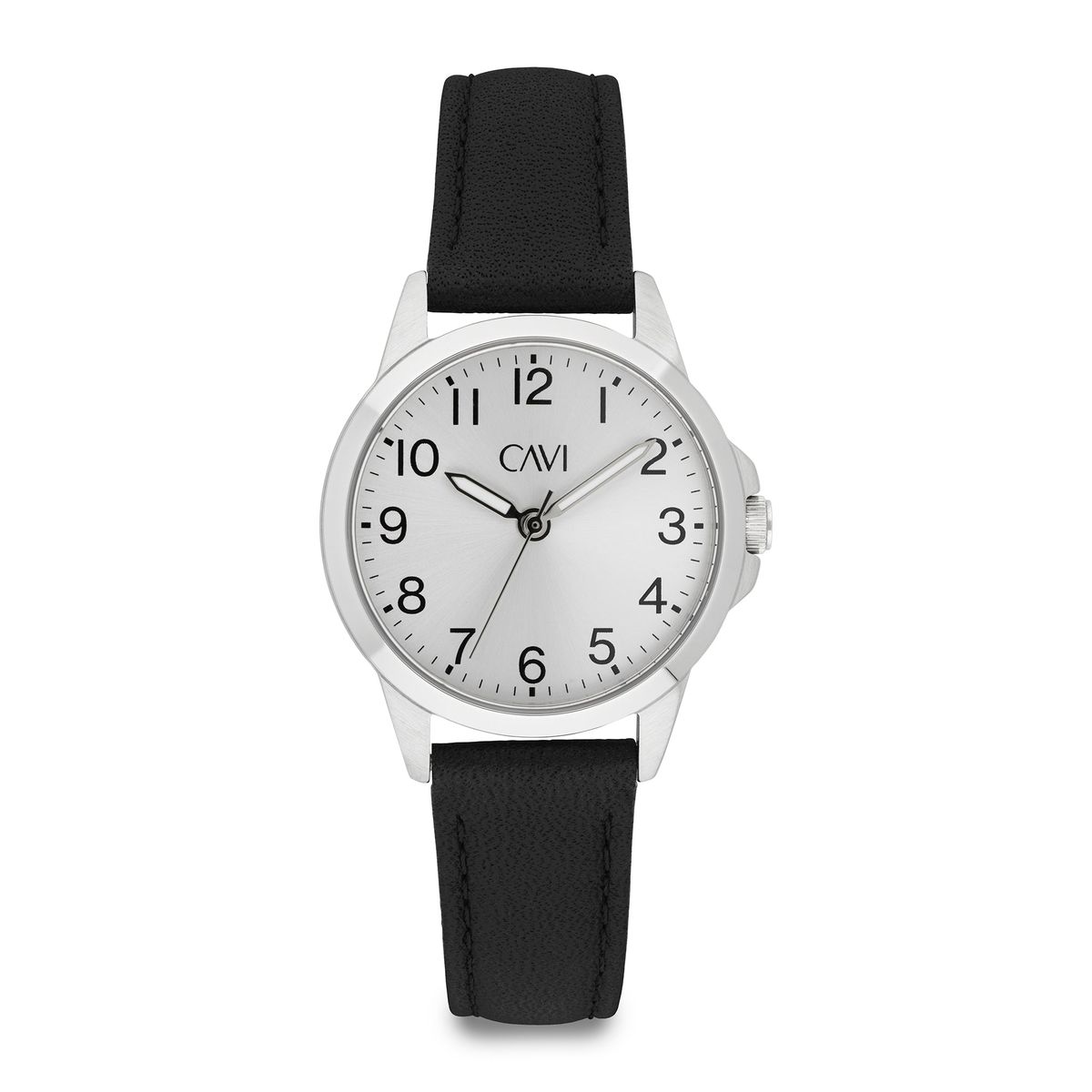 CAVI Watches - Stella ur m. sort rem, silver Stål Rustfrit