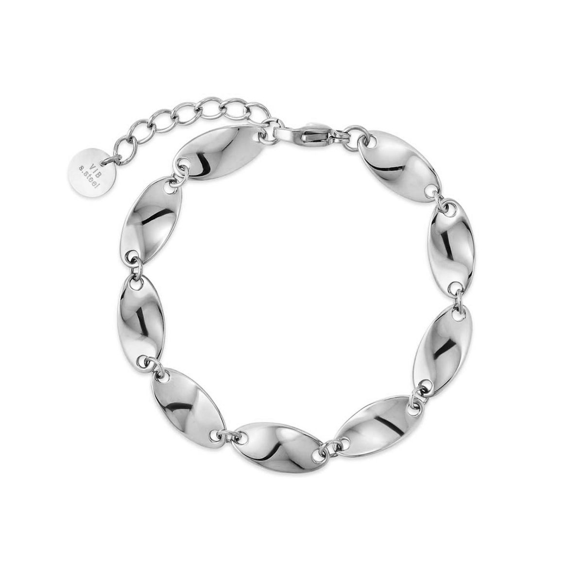 Baía Jewellery - Oval armbånd Rustfrit stål