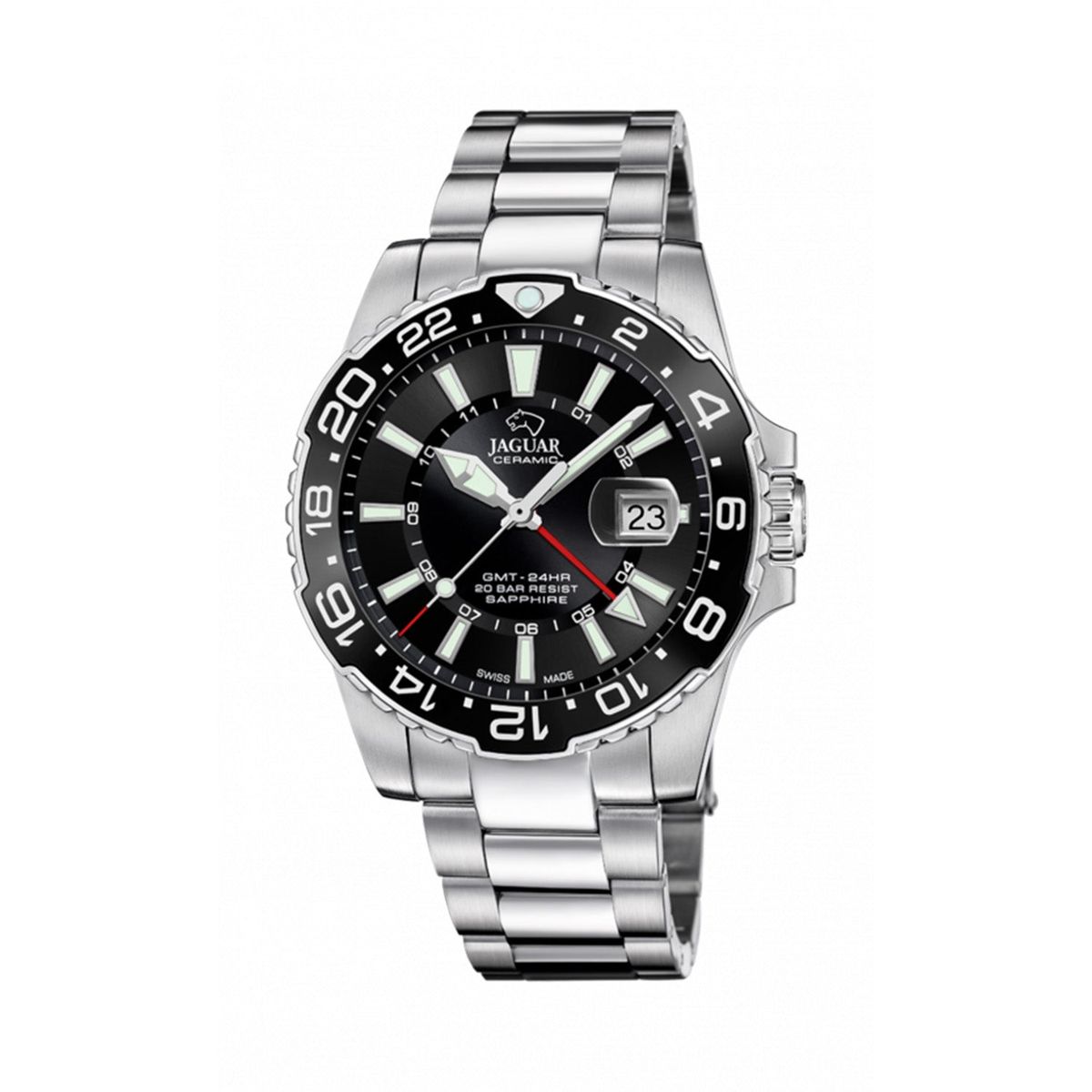 Jaguar - Executive GMT Diver Herre ur, sort J1011/6