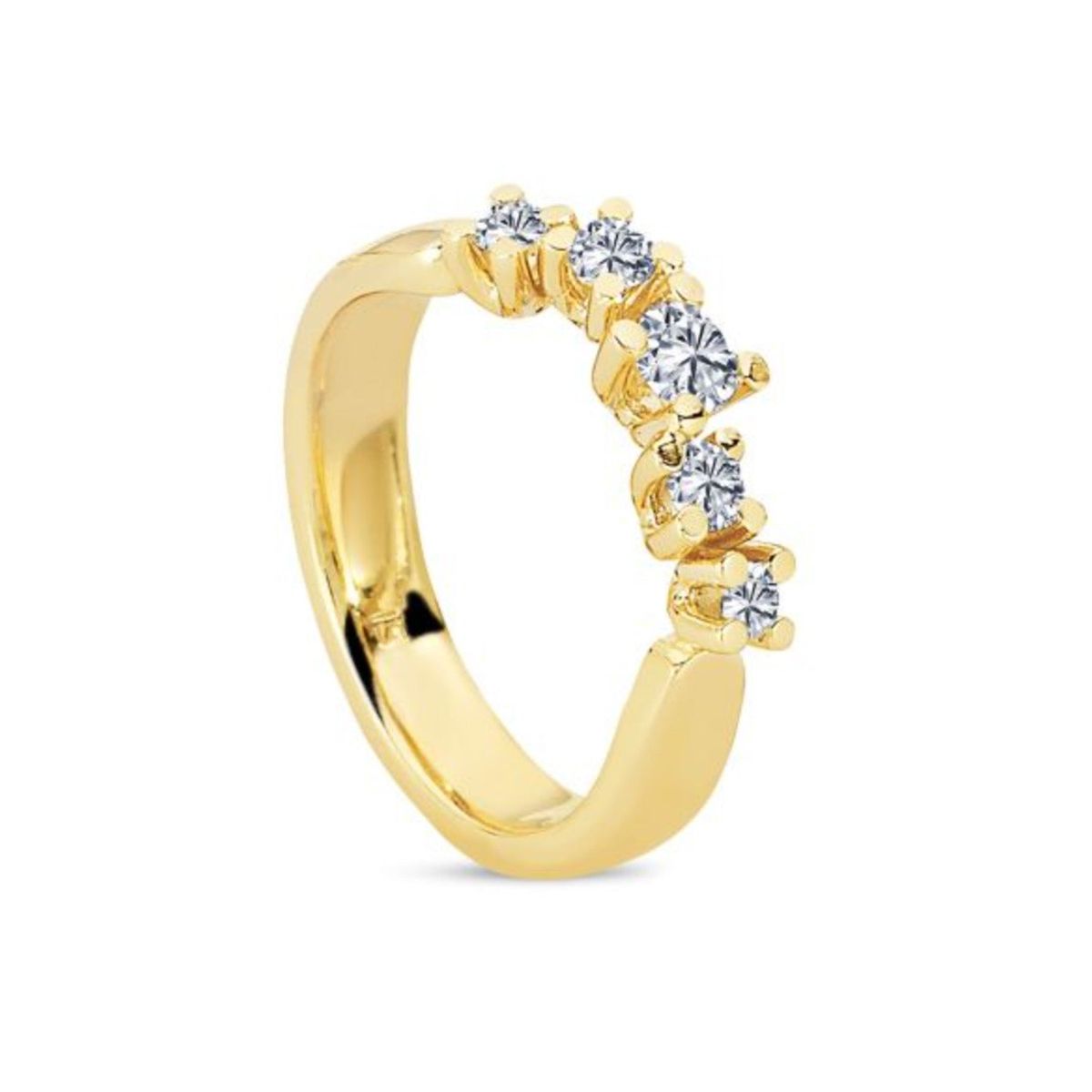 Nuran - Diamond Twist ring, 0,55 ct. w/vs 14 kt. guld