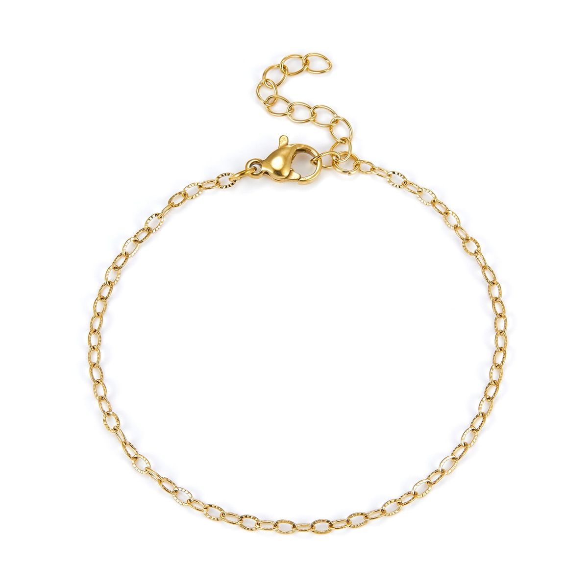 Baía Jewellery - Luz armbånd, 16-19 cm Rustfrit stål PVD guldbelægning