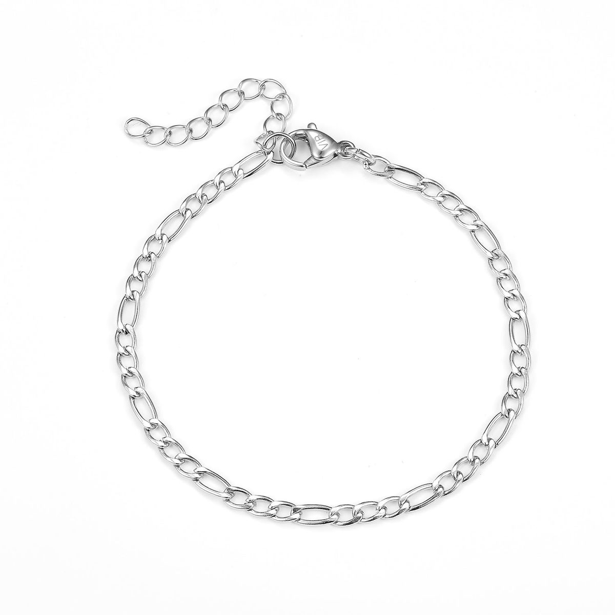 Baía Jewellery - Figaro armbånd, 16-19 cm Rustfrit stål