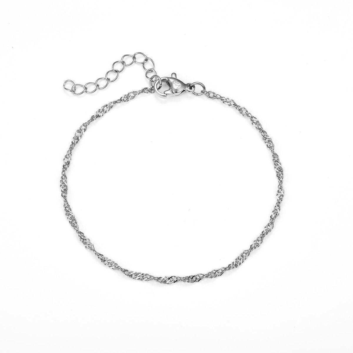 Baía Jewellery - Singapore armbånd, 16-19 cm Rustfrit stål