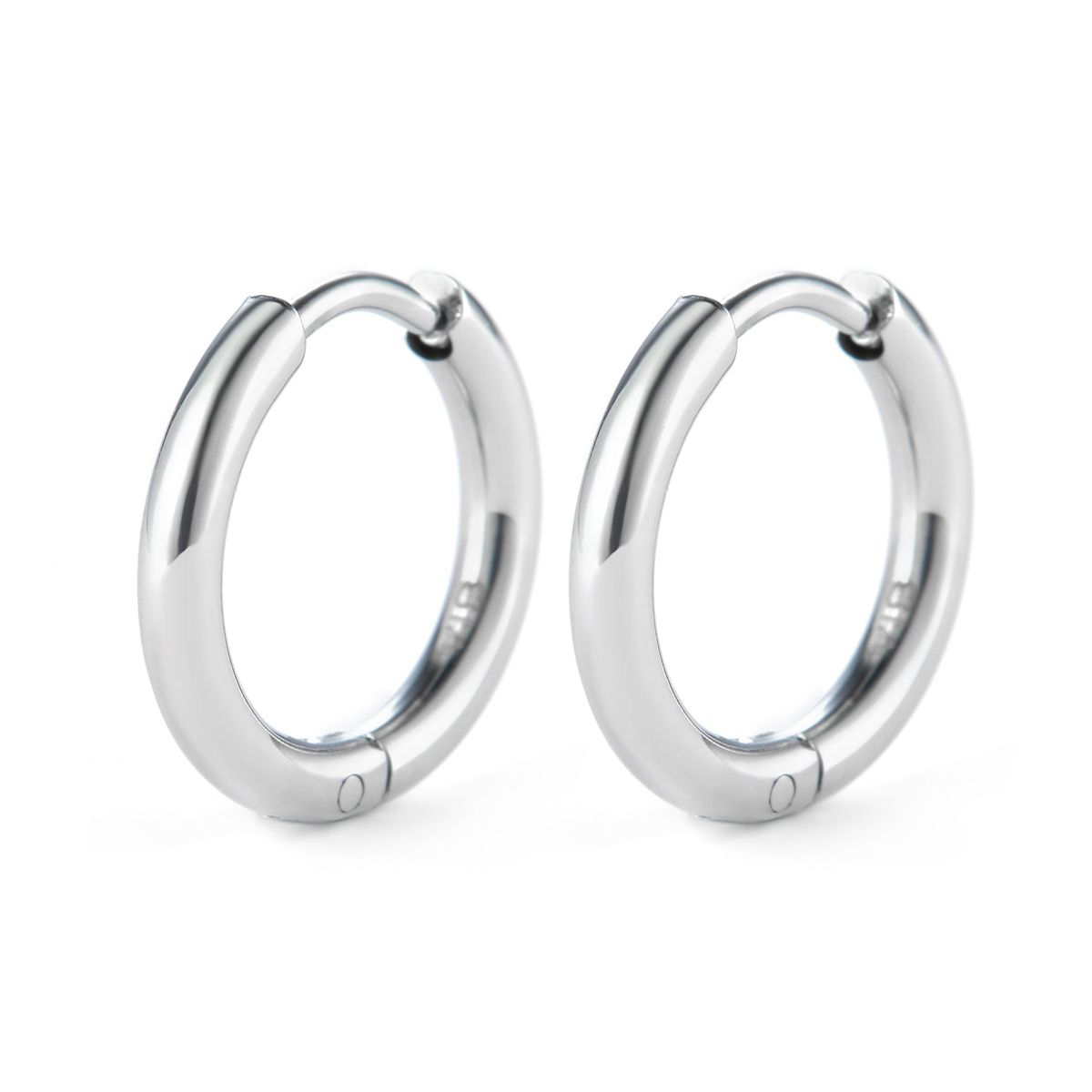 Baía Jewellery - Simple hoops, 14 mm Rustfrit stål