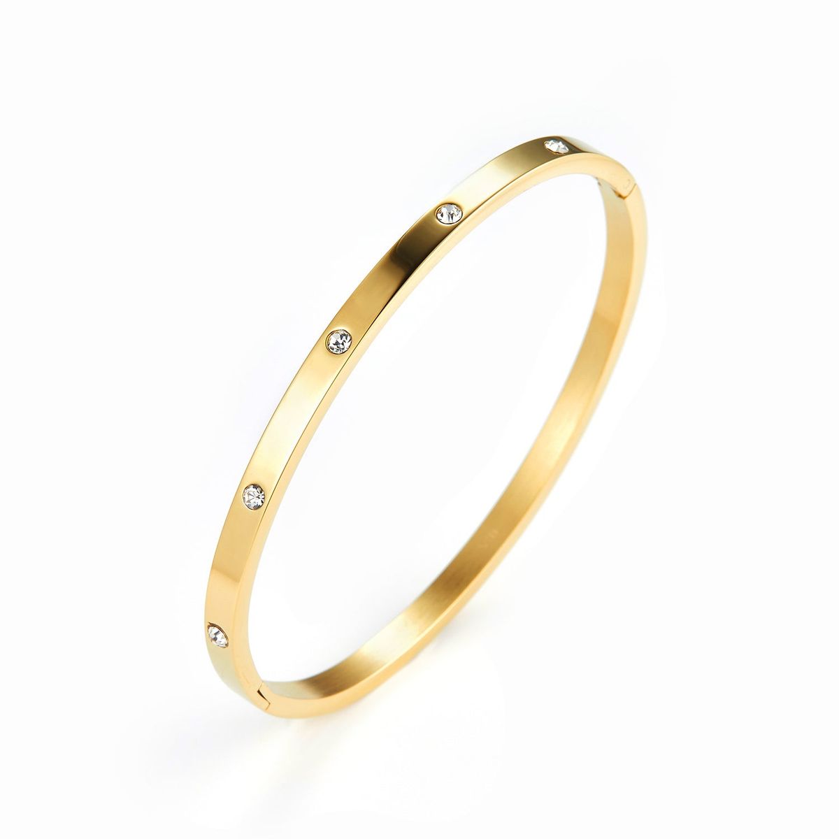 Baía Jewellery - Antonia bangle, Large Rustfrit stål PVD guldbelægning